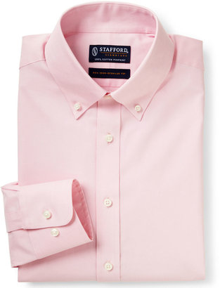 JCPenney Stafford Executive Non-Iron Cotton Pinpoint Oxford Shirt