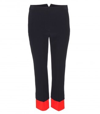 Alexander McQueen Cropped Crepe Trousers
