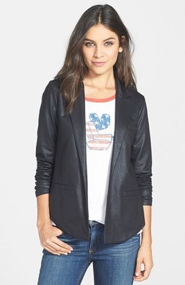 Lucky Brand Coated Open Front Jacket