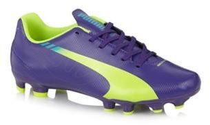 Puma Boy's purple 'Evospeed 5.3' firm ground football boots