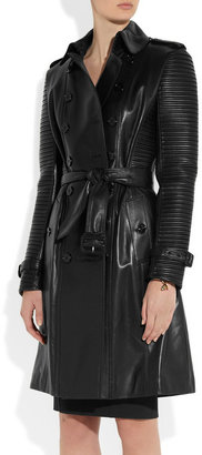 Burberry Ribbed leather trench coat