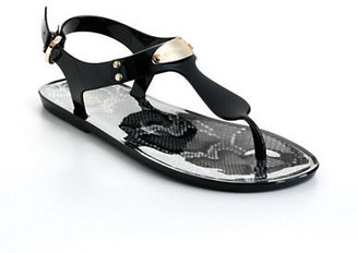 MICHAEL Michael Kors MK Plate T-Strap Jelly Sandals