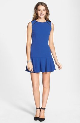 MODISTE DRESSES 'The Stacy' Zip Shoulder Drop Waist Dress (Juniors)