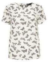 Dorothy Perkins Womens Tall Butterfly Print Tee- White