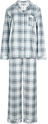 Marks and Spencer M&s Collection Pure Cotton Dobby Heart & Checked Pyjamas
