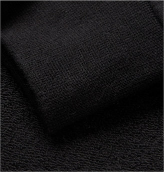 Balenciaga Coated-Panel Fleece-Back Cotton-Jersey Hoodie