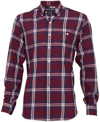 House of Fraser Men's Raging Bull Big and tall claret check shirt
