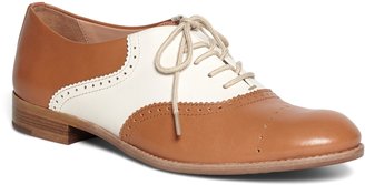 Brooks Brothers Leather Lace-Up Oxford Flats