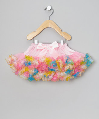 Pink & Blue Glitter Carnival Pettiskirt - Infant, Toddler & Girls