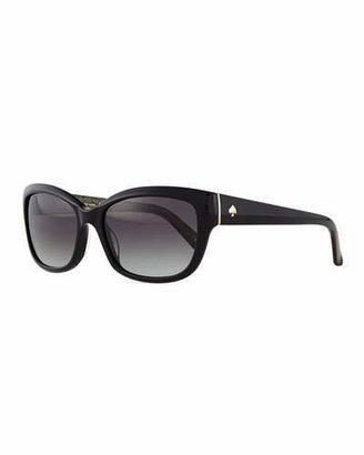 Kate Spade Johanna Rectangle Sunglasses, Black