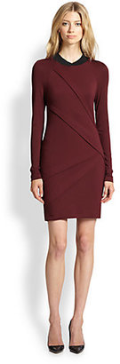 Yigal Azrouel Cut25 by Asymmetrical Pleated-Front Stretch Jersey Dress