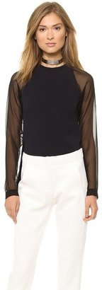 Yigal Azrouel Cut25 by Georgette Sleeve Top