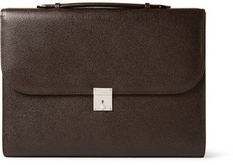 Valextra Pebbled-Leather Portfolio-Style Briefcase