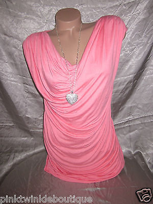 Express Liquid Drape Cowl Neck Club Blouse Top Gathered Ruched Stretch GORGEOUS