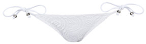 George Crochet Side Tie Bikini Bottoms - White