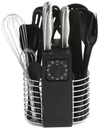 Russell Hobbs Deluxe 19 Piece Knife and Utensil Set - Black/Stainless Steel