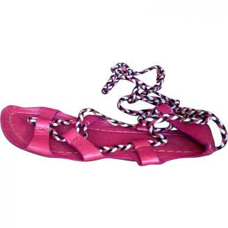Maje Pink Leather Sandals