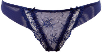 HEIDI KLUM INTIMATES Blue Print Lace Artistry Bikini Briefs