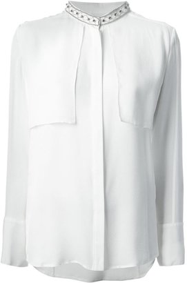 Balmain PIERRE embellished collar blouse