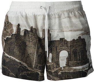 Dolce & Gabbana scenic ruin print swim shorts