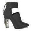 Miista Women's Debora Cut Out Heeled Boots - Black/Bone