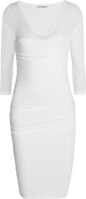 James Perse Ruched stretch-cotton dress