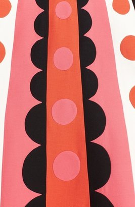 Valentino Graphic Pattern Crepe Midi Skirt