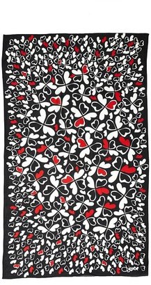 Diane von Furstenberg Sketch Heart Grid Scarf