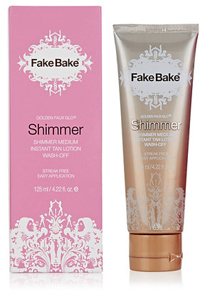 Fake Bake Shimmer Medium Instant Tan Lotion Wash-Off 125ml