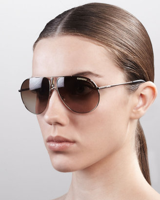 Carrera Aviator Sunglasses, Shiny Gold