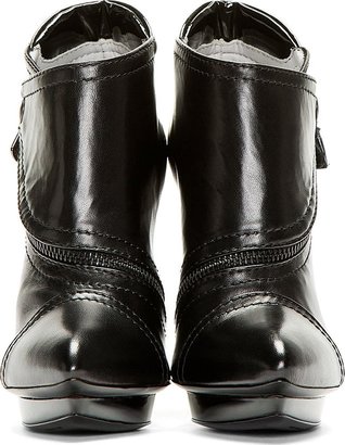 McQ Black Stiletto Ankle Boots
