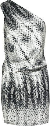 Roberto Cavalli Asymmetric silk-satin dress