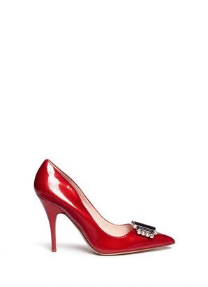 'Laylee' jewel patent leather pumps