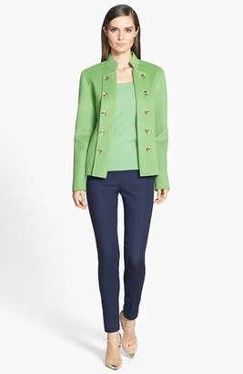 St. John Double Faced Wool & Cashmere Military Jacket