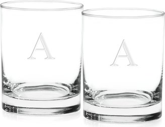 Culver Monogram Double Old Fashioned Glasses, Set of 2 Z