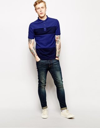 Fred Perry Polo with Block Hoop Slim Fit