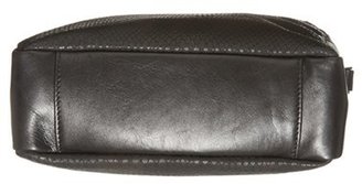 Halogen Leather Double Zip Crossbody Bag