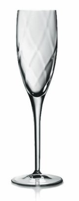 Luigi Bormioli Canaletto Optic Champagne Flute Glass, 7-Ounce