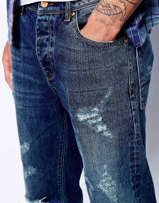 ASOS Straight Jeans With Rips