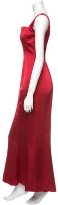 Alberta Ferretti Satin Evening Gown