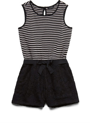 Forever 21 Striped Lace Romper (Kids)