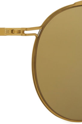 Maison Martin Margiela 7812 Maison Martin Margiela + MYKITA Gold Flash round-frame stainless steel mirrored sunglasses