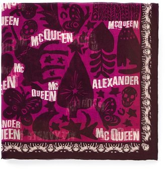Alexander McQueen Fairytale print silk scarf