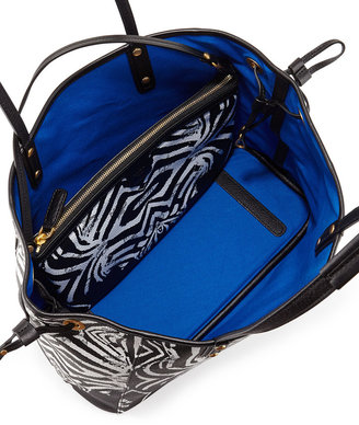 MCM Shopper Project Reversible Tote Bag, Zebra