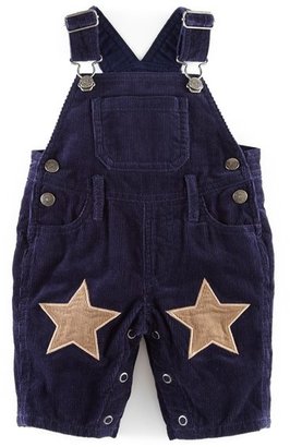 Mini Boden Star Patch Corduroy Overalls (Baby Boys)
