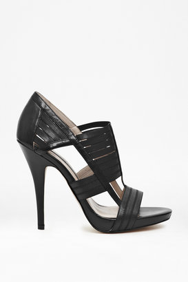 French Connection Devlin Leather Stretch Strappy Heels