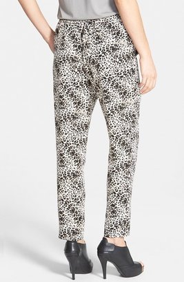 Vince Camuto Leopard Print Drawstring String Pants (Regular & Petite)
