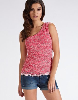 Lipsy One Shoulder Lace Top