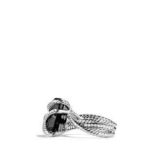 David Yurman Cable Wrap Ring with Black Onyx and Diamonds