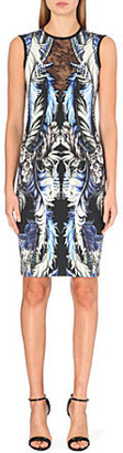 Roberto Cavalli Lace-front printed dress